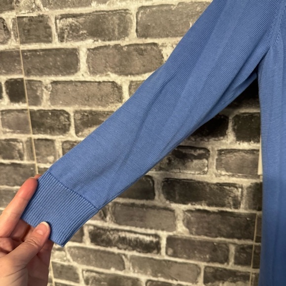 NWT Talbots button down cardigan blue v-neck - Picture 5 of 9